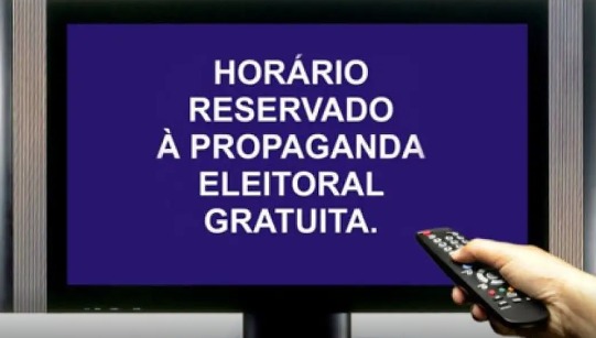 Selo que anuncia na televisão o início do Horário Eleitoral Gratuito