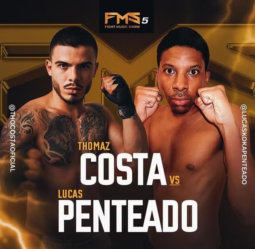 Thomaz Costa e Lucas Penteado se enfrentam em luta de boxe no Fight Music Show 5