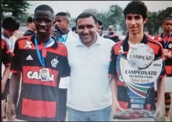 Henrique Lordelo e Vini Jr na base do Flamengo 