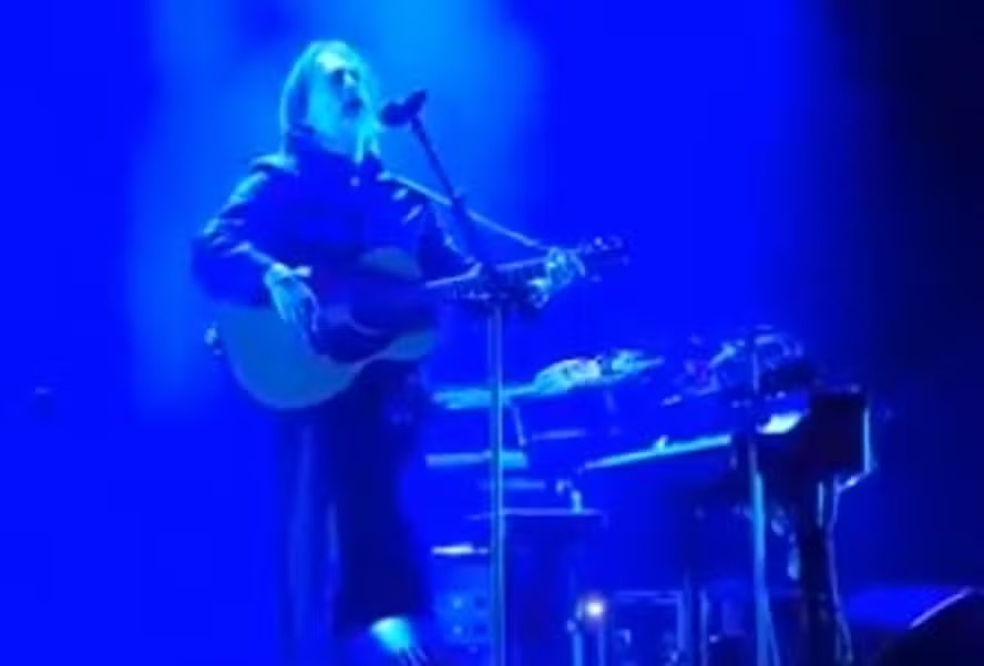 Líder da banda Radiohead, Thom Yorke, durante apresentação na Austrália 