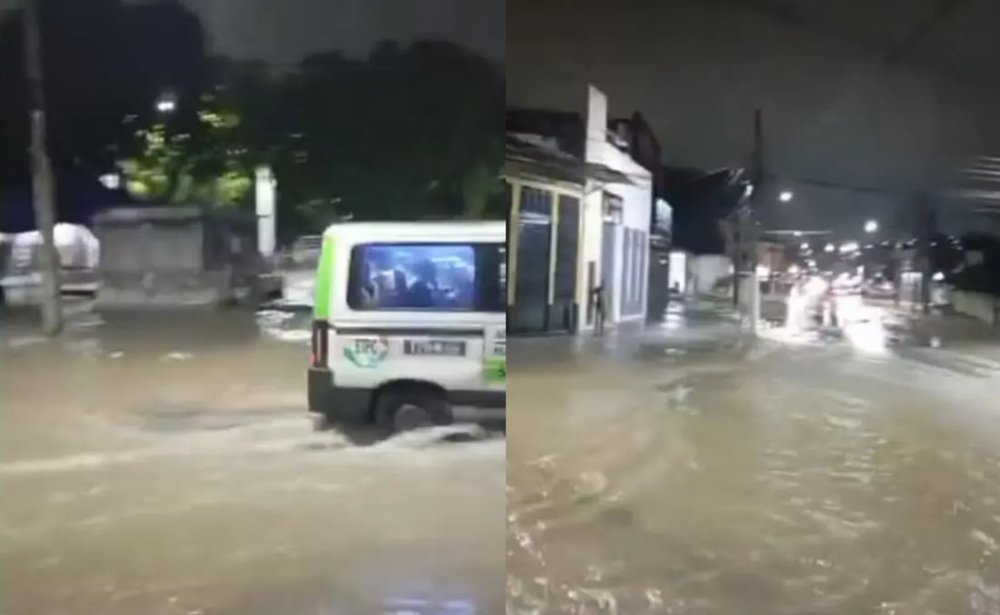 Rompimento de uma adutora em Rocha Miranda