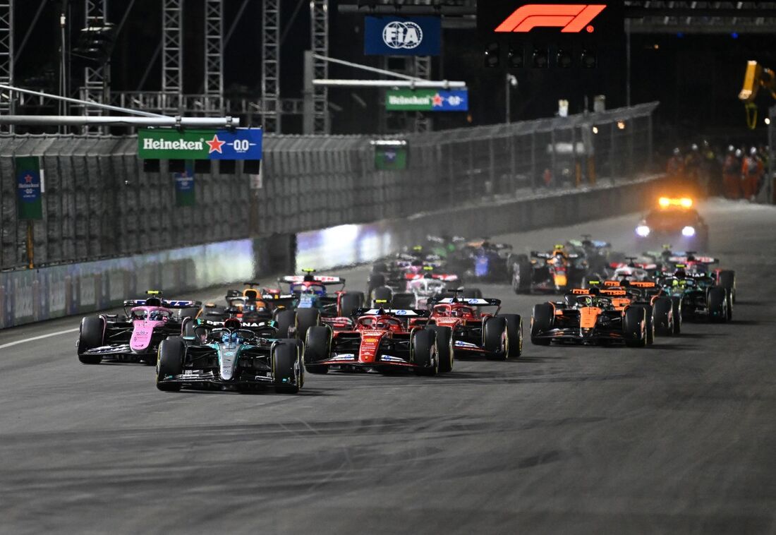 Largada do GP de Las Vegas de 2024