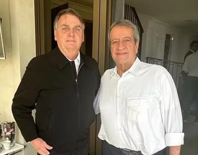 Jair Bolsonaro e Valdemar Costa Neto em São Paulo antes da decisão juudicial 