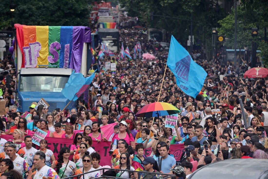 Marcha do orgulho em Buenos Aires, capital da Argentina