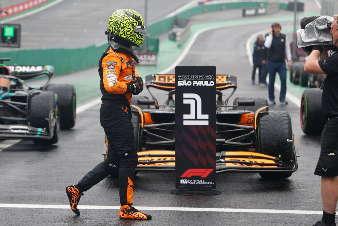 Lando Norris larga na pole position no GP Brasil