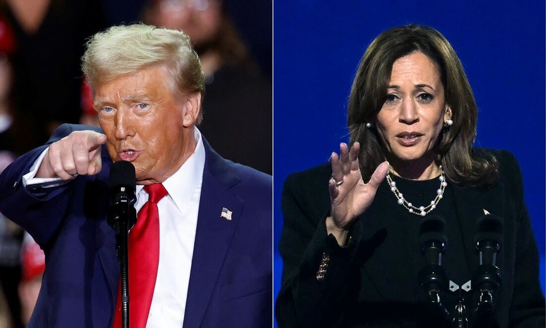 Donald Trump e Kamala Harris disputam eleição nos EUA