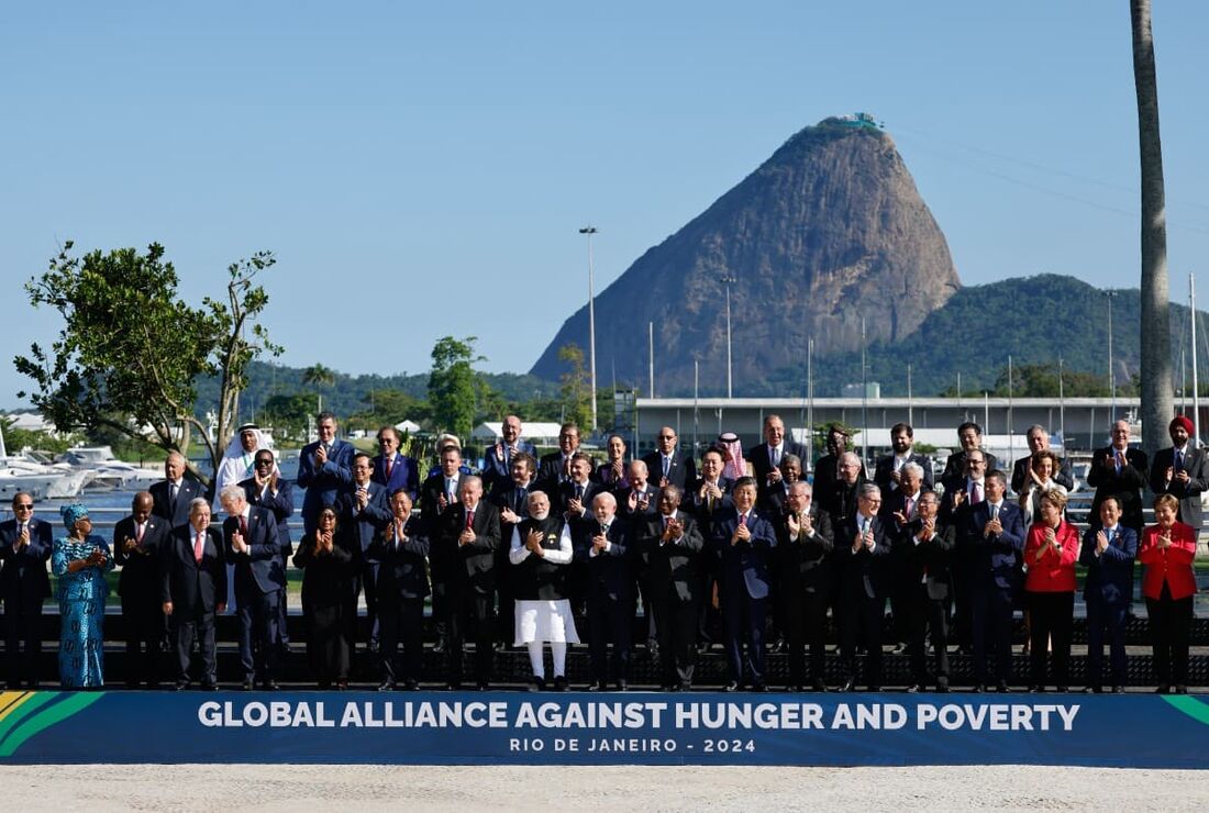 Líderes presentes no lançamento da Aliança Global contra a Fome e a Pobreza