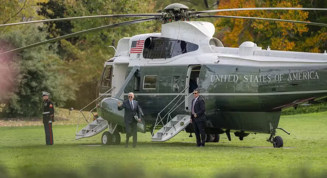 Helicóptero que Biden trouxe ao G20 tem sistema de defesa avançado e tecnologia contra mísseis