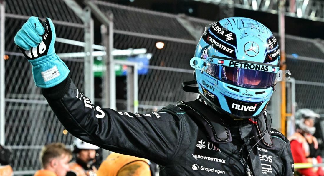 George Russell faz a pole position do GP de Las Vegas de F1