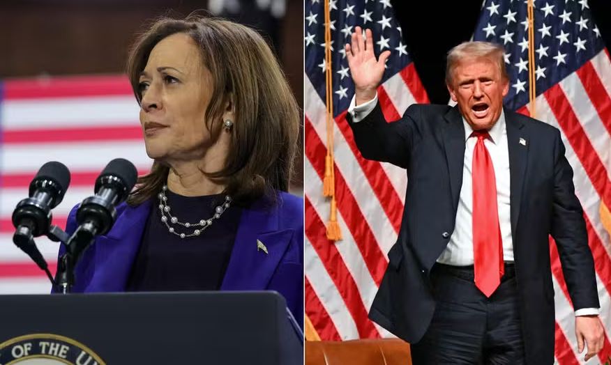 Candidata democrata à Presidência dos EUA, Kamala Harris, e candidato republicano, Donald Trump