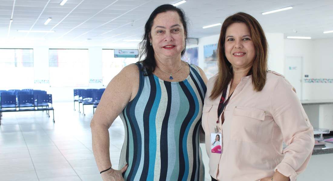 Zelma e Roberta: parceria entre faculdade e município propicia mais de mil atendimentos ao mês, em 14 especialidades