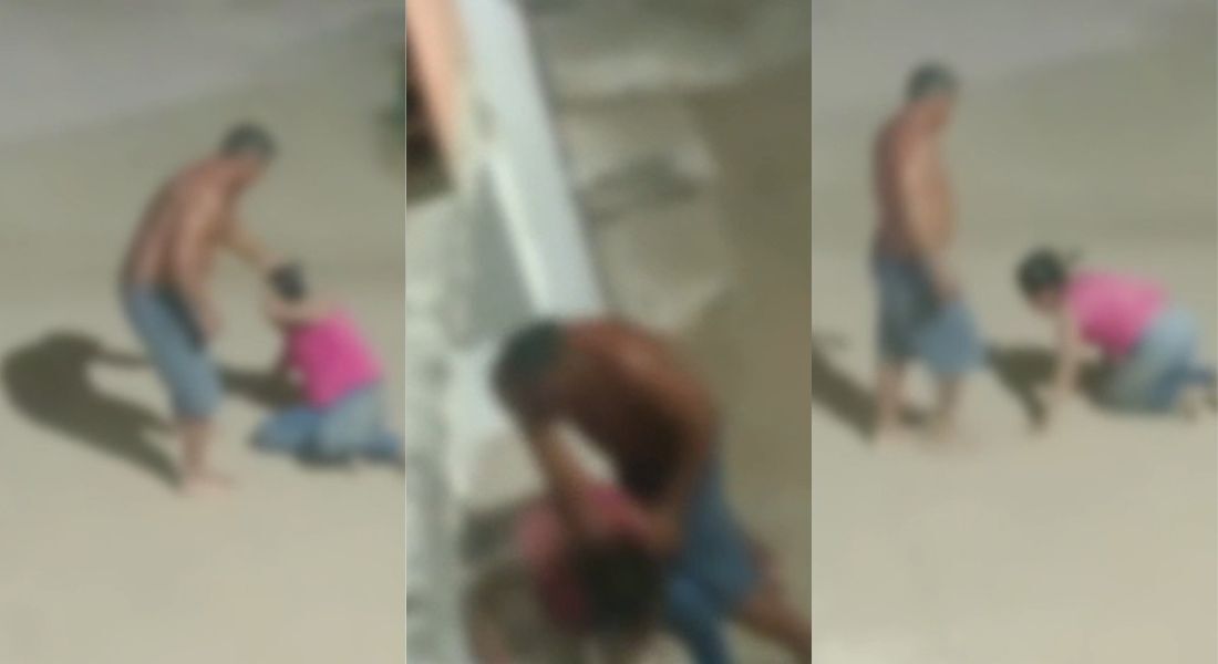 Fortes agressões foram gravadas por vizinhos