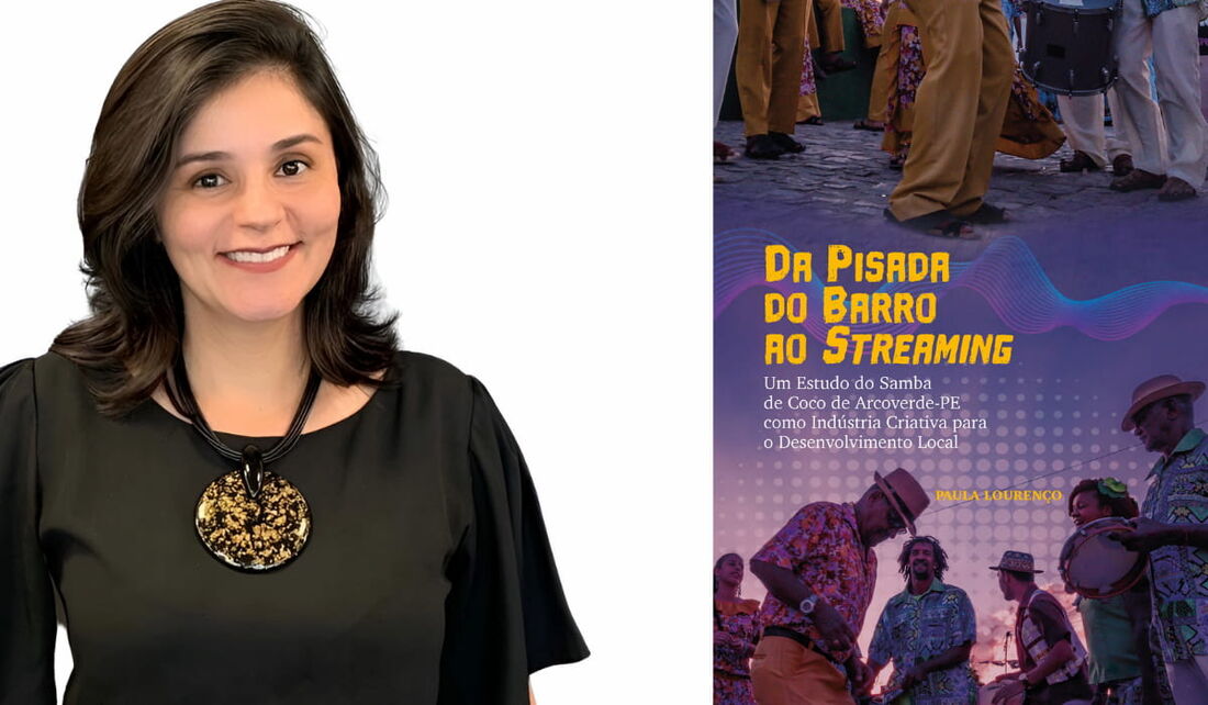 A jornalista Paula Lourenço lança o livro "Da pisada do barro ao streaming: um estudo do samba de coco de Arcoverde-PE como indústria criativa para o desenvolvimento local", nesta terça (26)