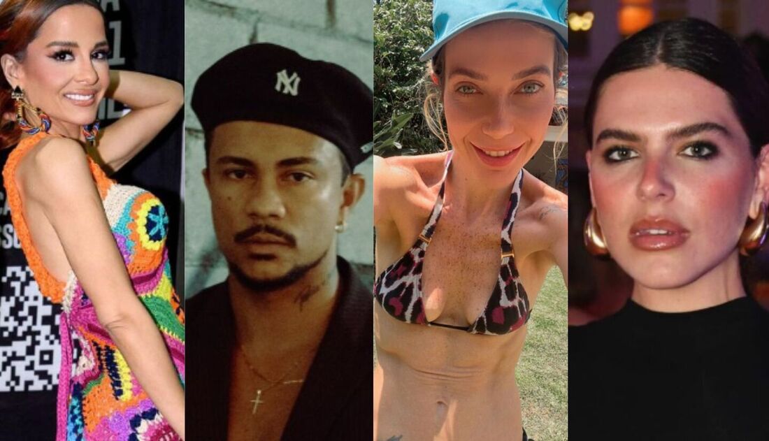 A cantora Maiara, o rapper Xamã, a artista Luiza Possi e a modelo Mariana Goldfarb