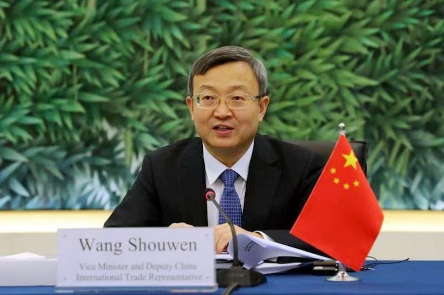 O vice-ministro do Comércio da China, Wang Shouwen