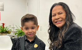 A família não esconde a surpresa com o talento do garoto