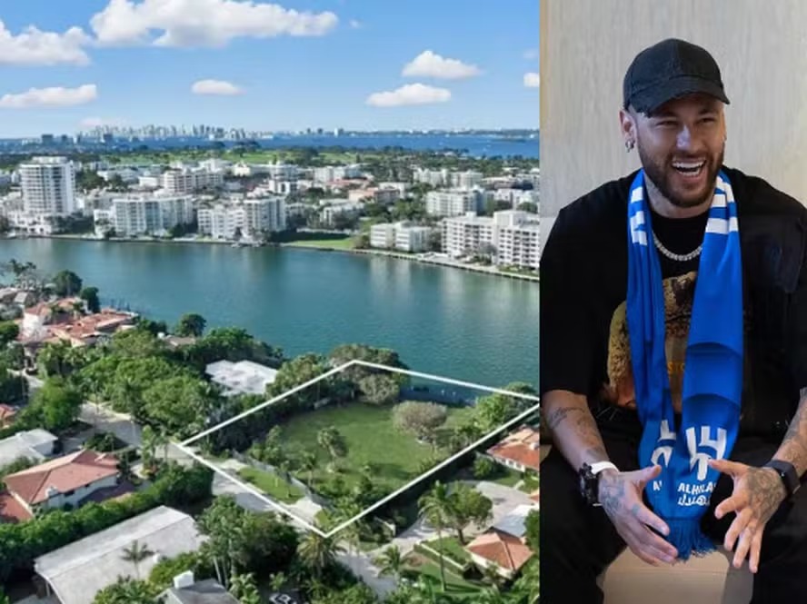 Neymar comprou terreno de US$ 26 milhões em Miami