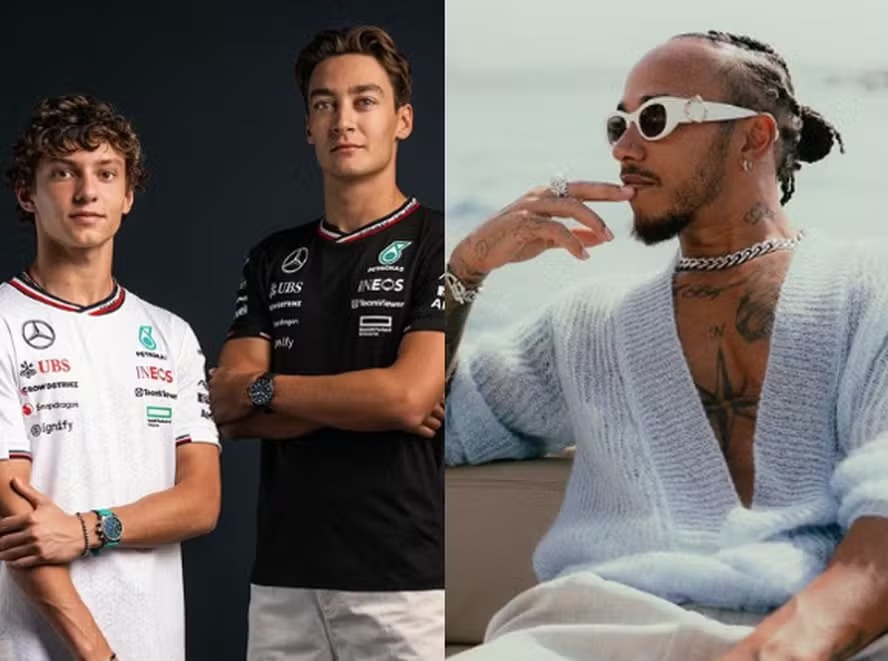 George Russell e Kimi Antonelli terão ajuda para se vestir em 2025, após saída de Hamilton da Mercedes