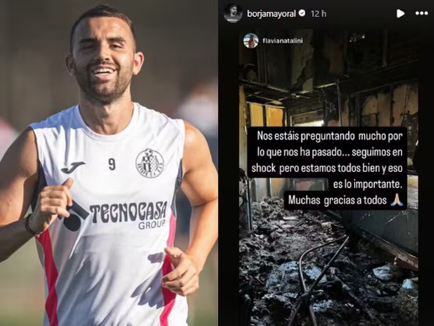 Mulher de Borja Mayoral mostrou danos à casa da família