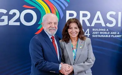 O presidente Luiz Inácio Lula da Silva e a prefeita de Paris, Anne Hidalgo