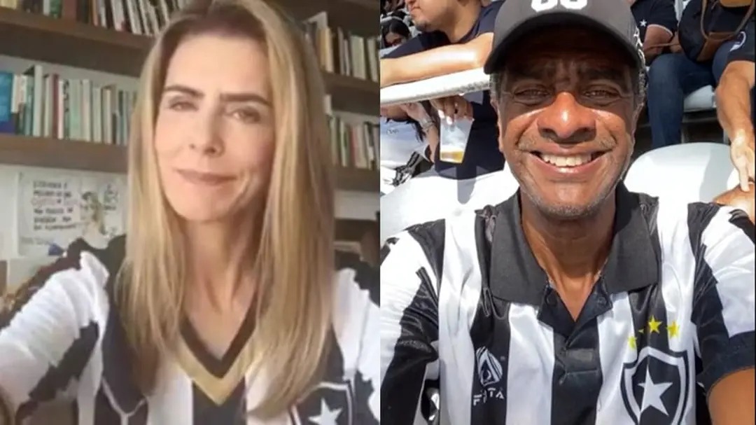 Maitê Proença e Helio de La Peña, torcedores do Botafogo