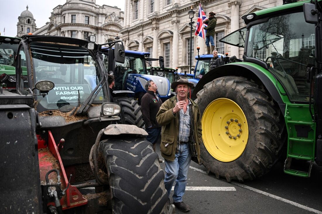 Manifestação "para a morte da agricultura britânica"