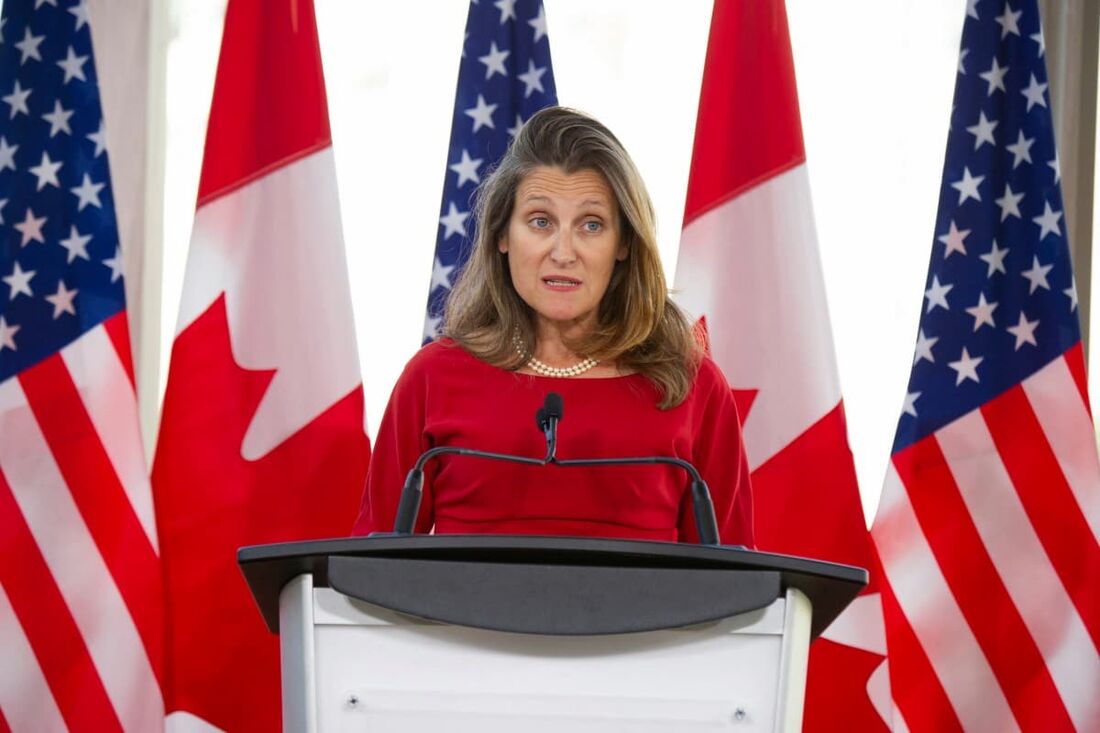 A ministra das Relações Exteriores do Canadá, Chrystia Freeland