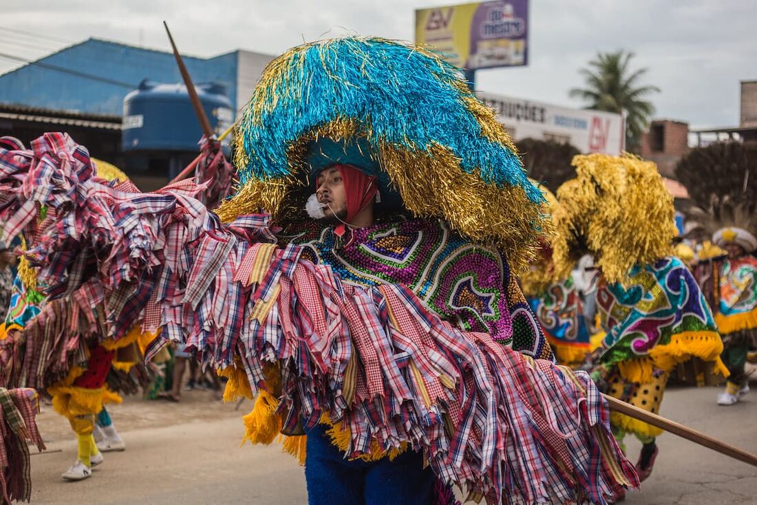 Maracatu Estrela Brilhante, de Nazaré da Mata se apresenta no Paço do Frevo