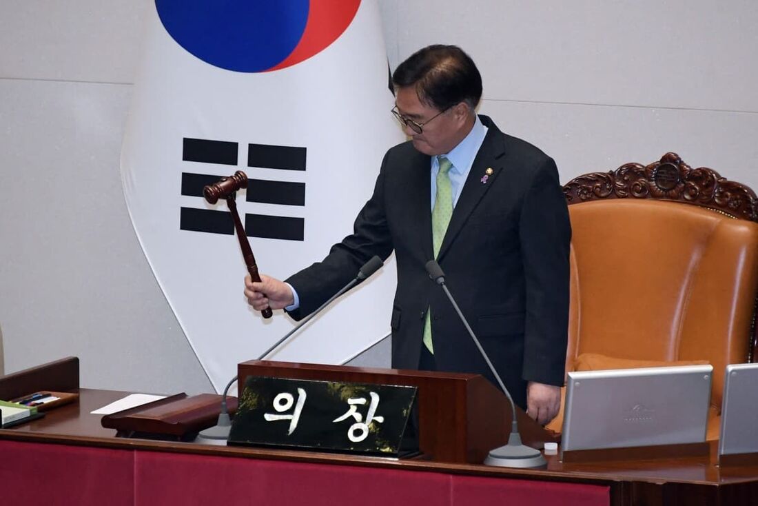 O presidente da Assembleia Nacional da Coreia do Sul, Woo Won-shik