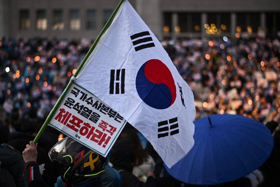 Protestos na Coreia do Sul