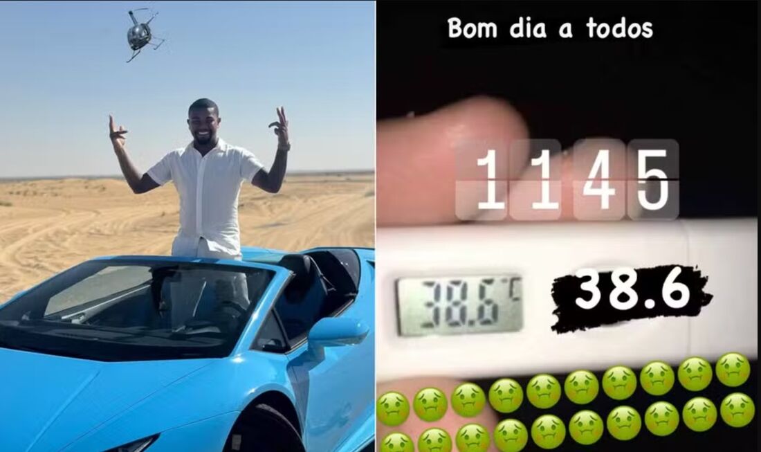 Da febre fake à montagem com helicóptero no deserto: polêmicas de Davi Brito viralizaram com memes na web 