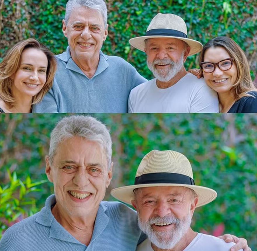 Chico Buarque visitou Lula em sua casa nesta terça-feira em São Paulo 