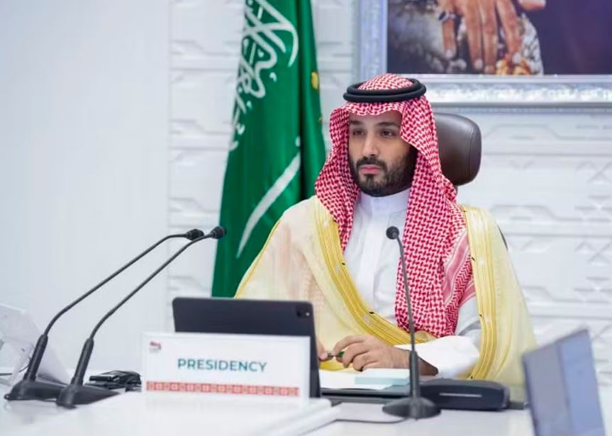 Premier saudita, Mohammed bin Salman, durante conferência do G20 em 2020 