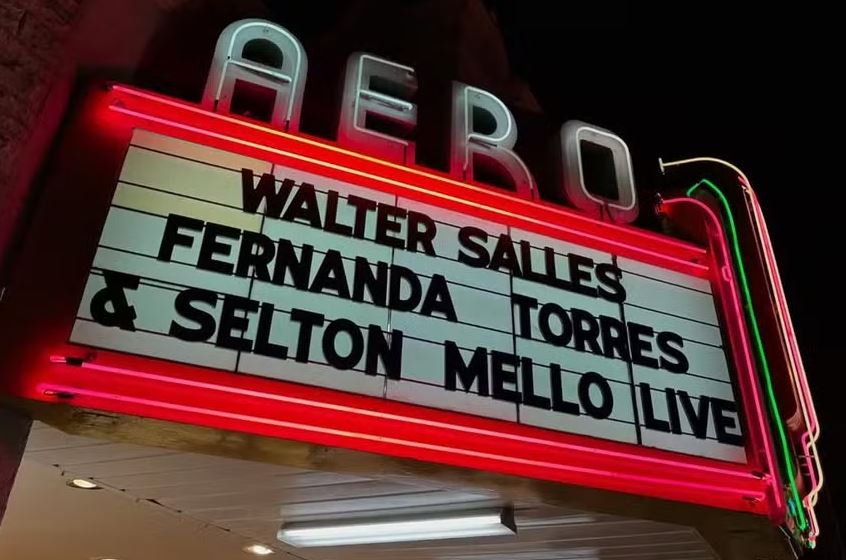 Clássico cinema Aero Theater, em Los Angeles, recebeu sessão de "Ainda estou aqui" com as presenças de Walter Salles, Fernanda Torres e Selton Mello 