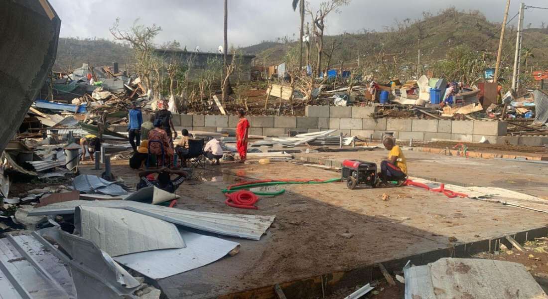 Destruição causada pelo ciclone Chido