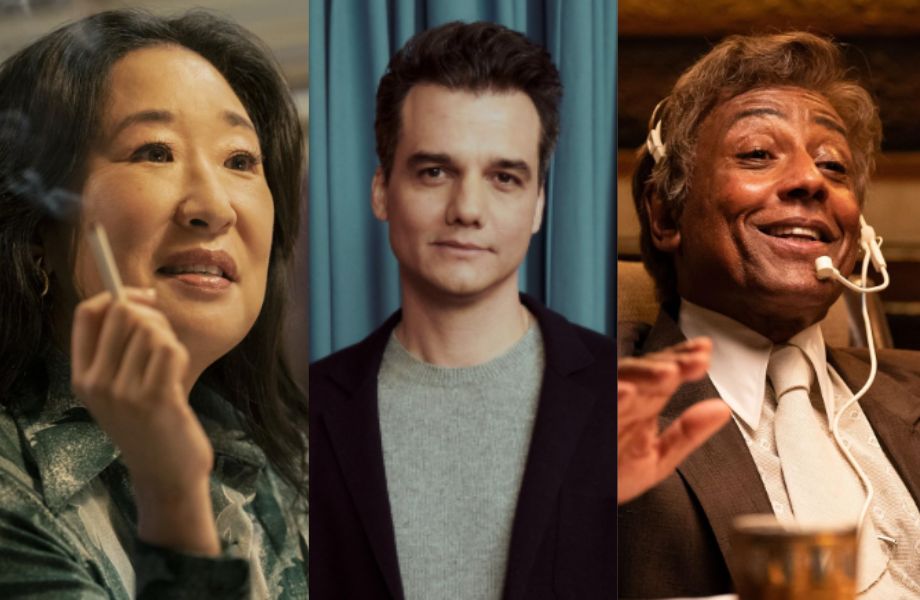 A atriz Sandra Oh e os atores Wagner Moura e Giancarlo Esposito