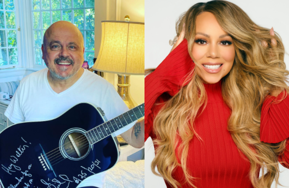 O compositor e produtor Walter Afanasieff e a cantora Mariah Carey