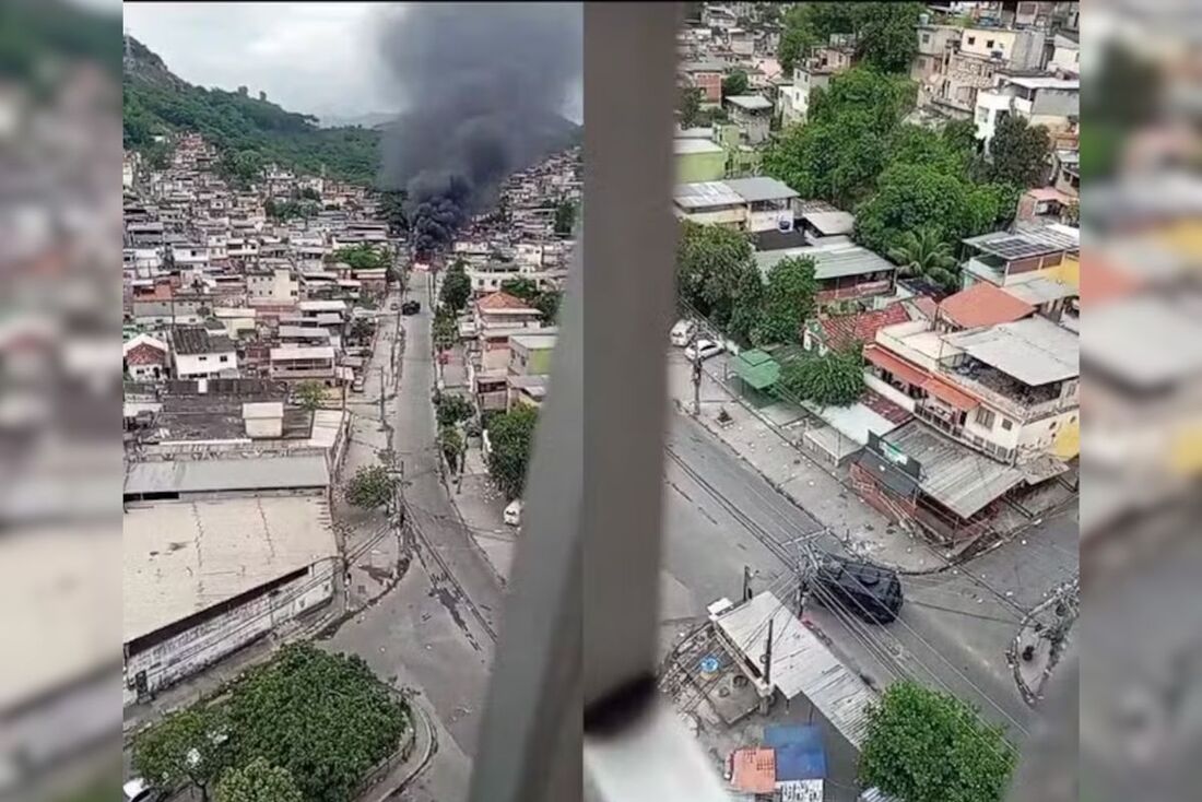 Operação no Complexo da Penha, no Rio, nesta terça-feira, 3. No total, 900 policiais civis e militares participam da ação, além de quatro aeronaves.  