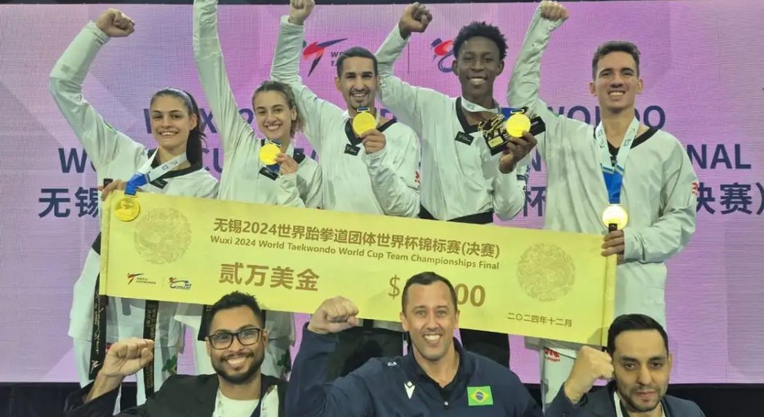 Brasil é bicampeão por equipes na Copa do Mundo de taekwondo na China