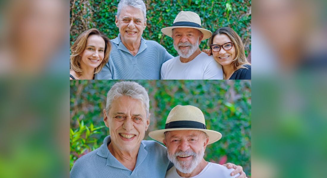 Chico Buarque e a esposa, Carol Proner, visitam Lula e Janja