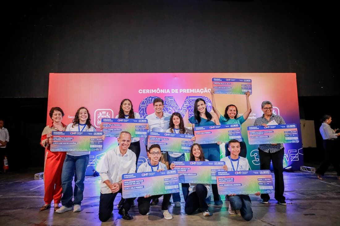 Alunos e professores do Recife são premiados na Olimpíada de Matemática e ganham viagem para os EUA