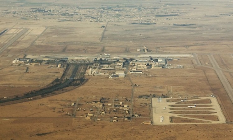 Vista aérea do Aeroporto de Damasco, na Síria