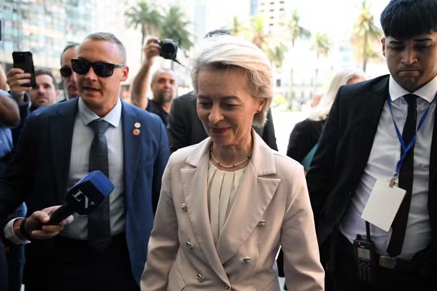 A presidente da Comissão Europeia, Ursula von der Leyen, participará da cúpula do Mercosul 