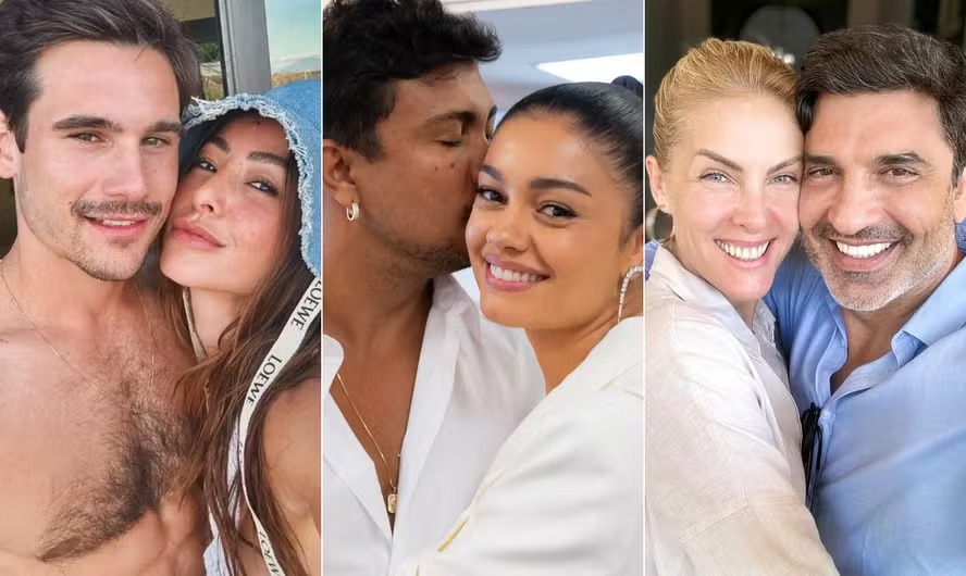 Nicolas Prattes e Sabrina Sato; Xamã e Sophie Charlotte; e Ana Hickmann e Edu Guedes 