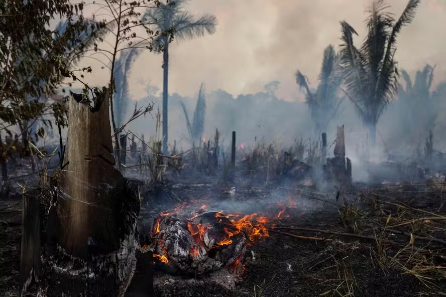 Queimada no município de Apuí, na Amazônia 