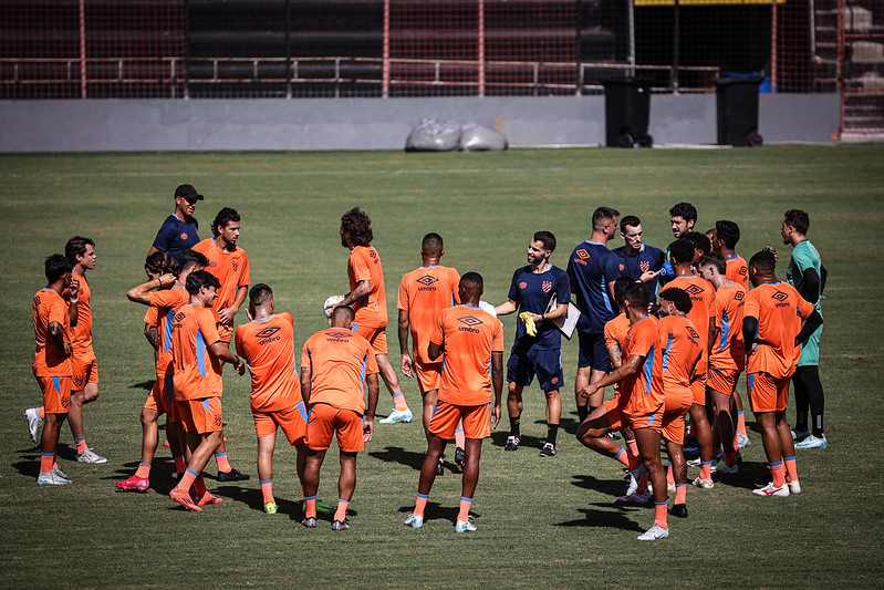 Time do Sport durante último treino antes de encarar o Ferroviário