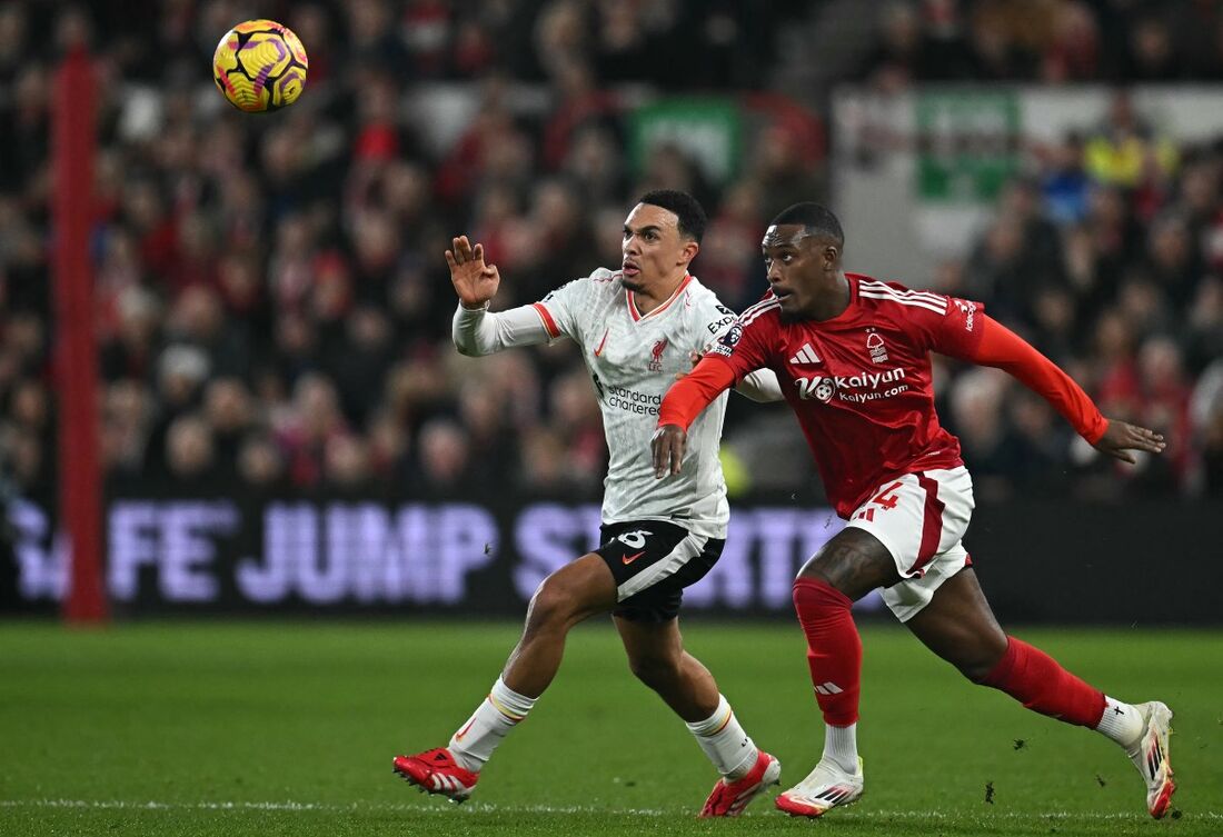 Nottingham Forest 1x1 Liverpool, pela Premier League