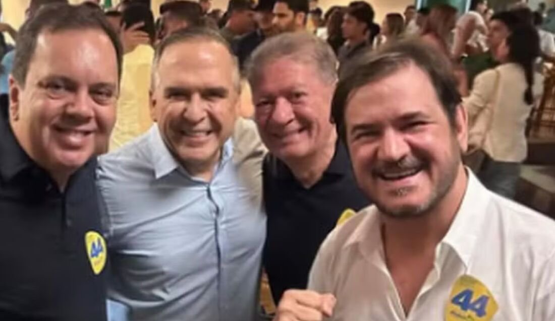 Elmar Nascimento, Sandro Mabel, José Marcos Moura e Antonio Rueda, em outubro do ano passado