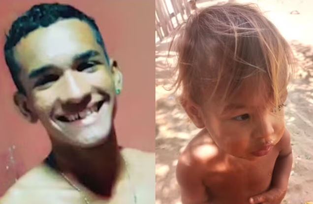 Manoel Leandro da Silva, de 18 anos, e Igno Davi da Silva, de 1 ano e 8 meses