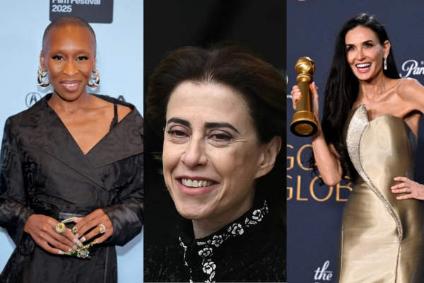 As atrizes Cynthia Erivo, Fernanda Torres e Demi Moore